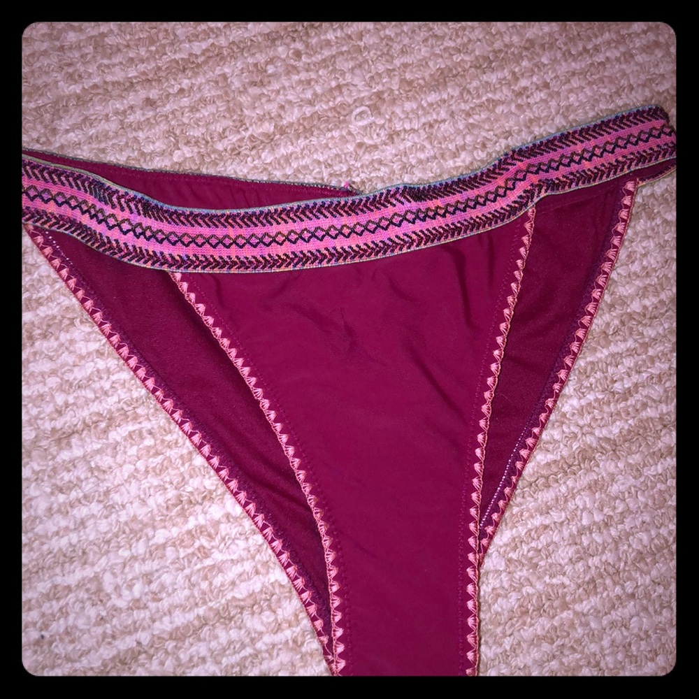 Maroonish/red/pink swim bottoms